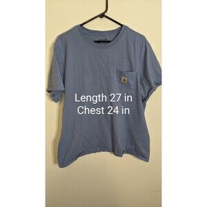 Carhartt Shirt Boys 2XL(20) K87-W Light Blue Pocket Tee